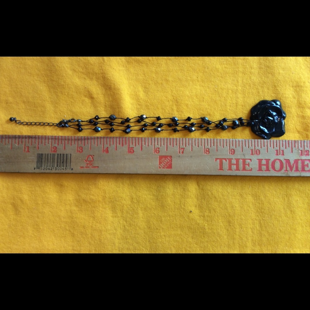Black Flower Necklace, Pre-owned - Picture 7 of 11